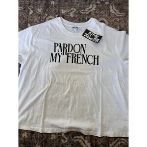 Future Collective Pardon My French T Shirt White 1X